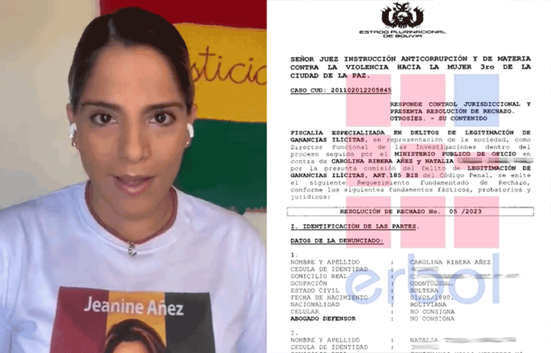 Fiscalía desestima investigación  contra la hija de expresdenta Añez
