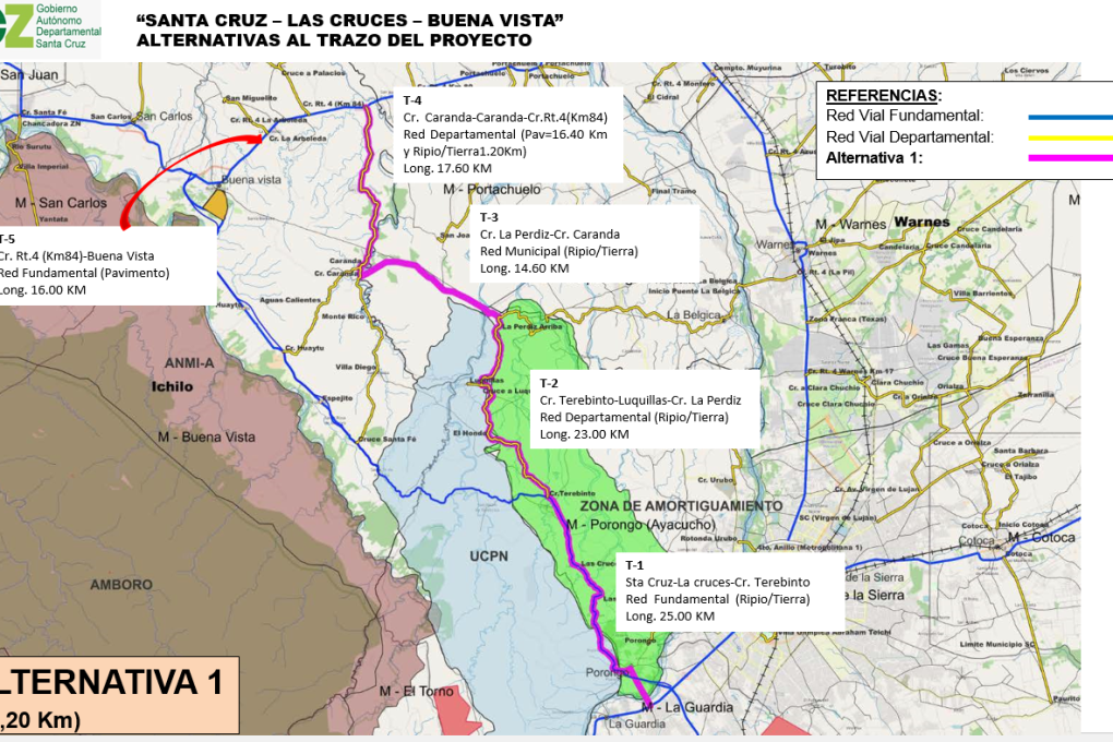 Carretera por acuíferos pone en riesgo principal fuente de agua de Santa Cruz