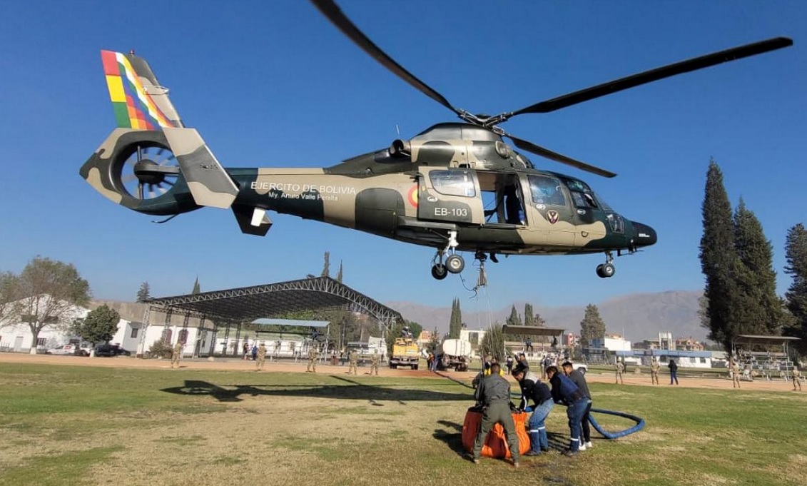 Dan por “perdido” el helicóptero  que se accidentó en Cochabamba