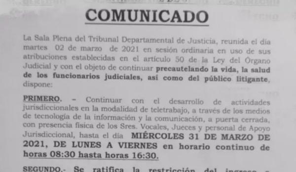 Abogados denuncian vulneración a su  derecho laboral y acceso a la justicia