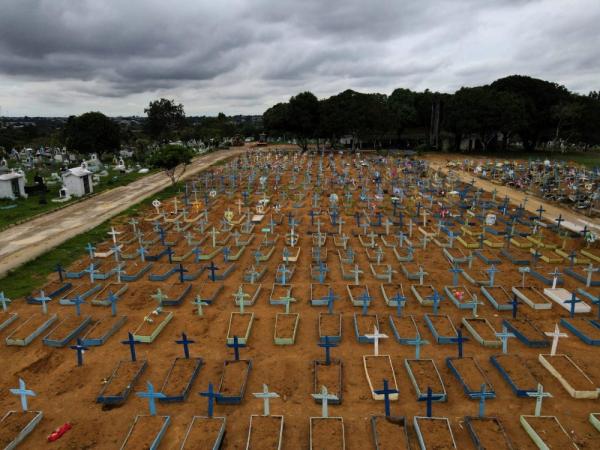 Brasil reporta cifra alta  de muertes por Covid-19