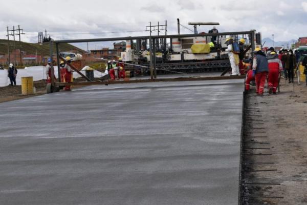 Continúa construcción de  doble vía El Alto - Viacha