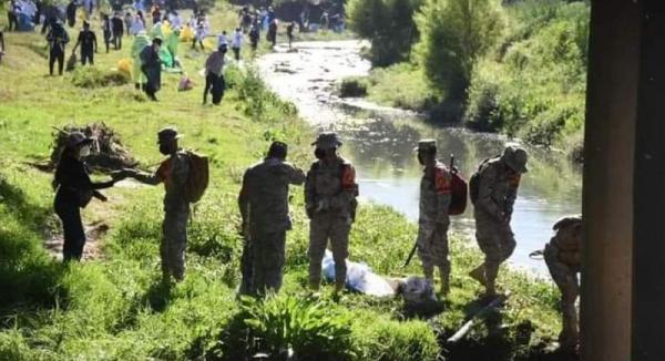 Gran participación en  limpieza del río Rocha