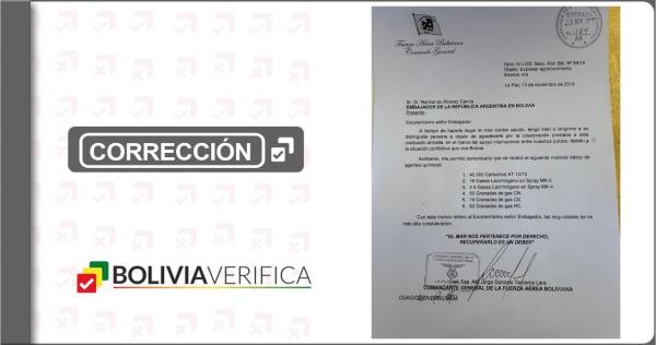 Continúa polémica por veracidad de carta de agradecimiento a Argentina