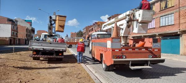 Para prevenir inseguridad   mejoran alumbrado público