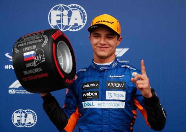 Lando Norris, primera  pole en el GP de Rusia