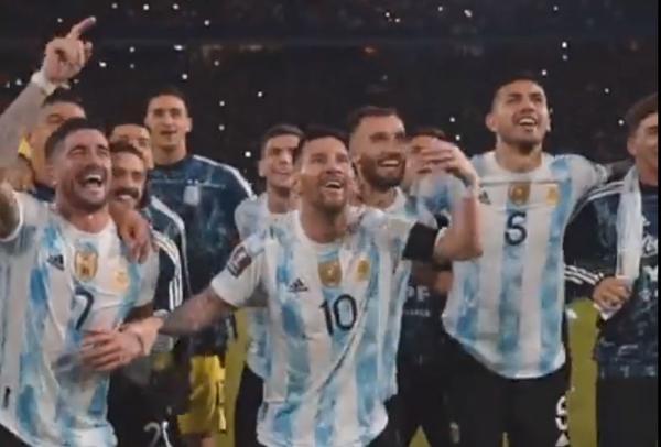 Messi es feliz con la albiceleste