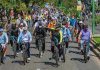 Cochabamba vivió su primer Día del Peatón y el Ciclista