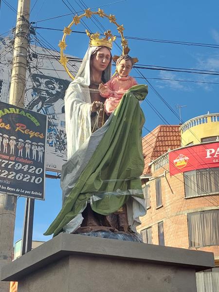 El Alto tiene imagen de la Virgen del Carmen de más de dos metros de altura