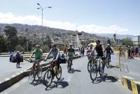 Caravana ciclística y caminata para recoger basura en La Paz