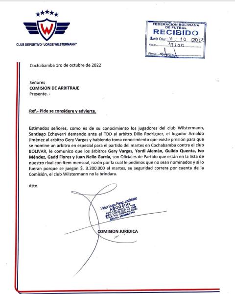 Cruce de acusaciones antideportivas calienta el partido entre Wilstermann y Bolívar