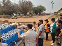 Bomberos forestales en Urubichá  reciben 4 toneladas de alimentos