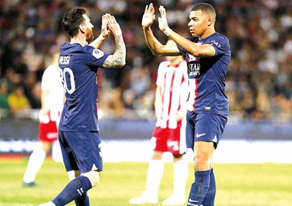 El PSG brilla con Mbappé y Messi