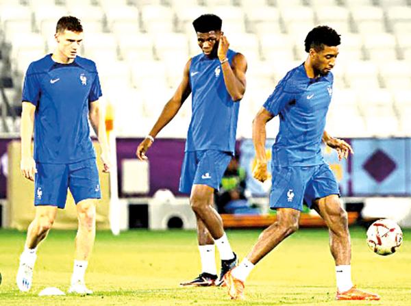 Hasta cinco bajas en el entrenamiento de Francia