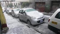 Lluvia con granizo afectó  al transporte y comercio