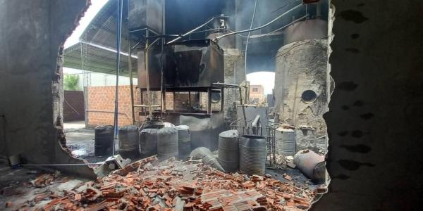 Fábrica de estevia y recicladora de aceite afectadas por incendio