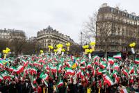 Manifestación en Francia contra  la represión del régimen iraní