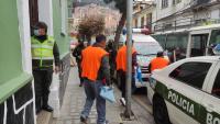 44 personas arrestadas  limpiaron calles de La Paz