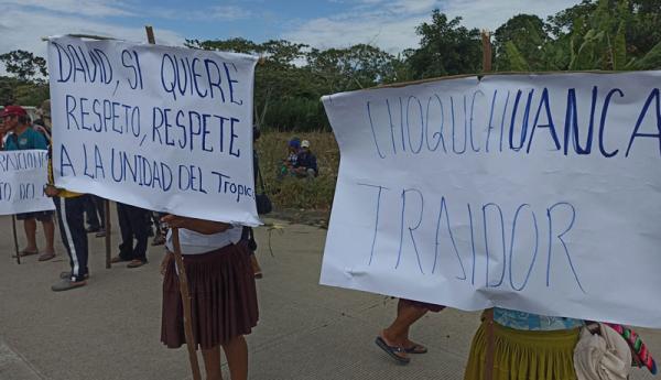 Tensión en Chimoré por anunciada  visita de David Choquehuanca