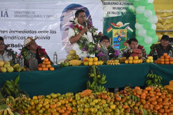 Entregan cacao, cítricos y tanques para agua en Palos Blancos