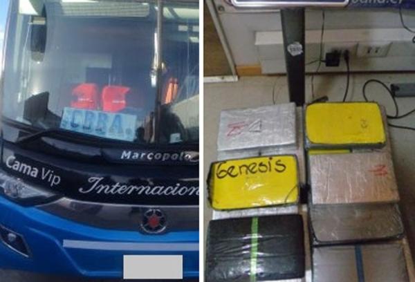 Bus internacional trasladaba  droga de Cochabamba a Chile