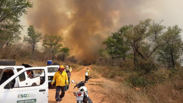 Hay tres incendios en Santa Cruz;  el de magnitud está en Ñembi Guasu