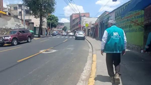 Inspeccionan obras de asfaltado en San Antonio