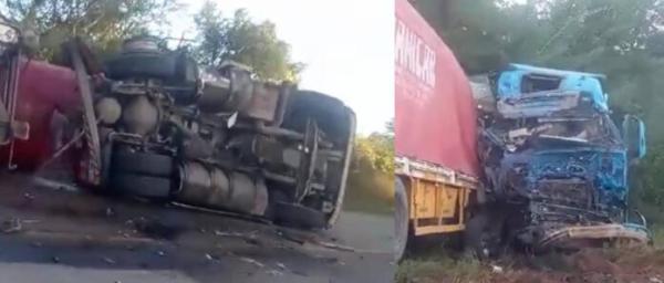 Choque entre tráiler y un cisterna deja dos heridos