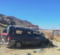 Dos muertos y ocho heridos en accidente en vía Potosí-Oruro