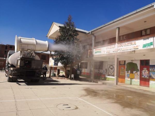 Comuna ultima trabajos en  escuelas para retorno a clases