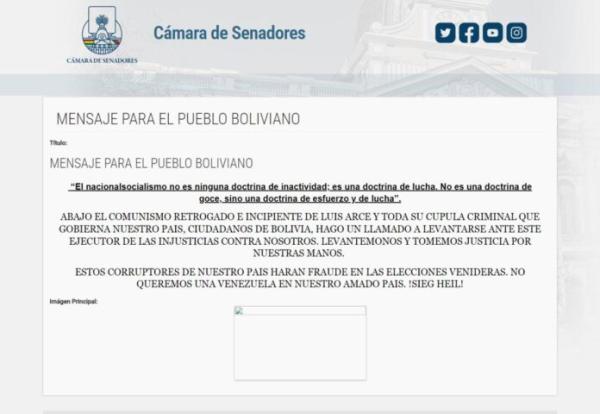 En tres días, el Senado y un canal de TV sufren hackeo de sitios web