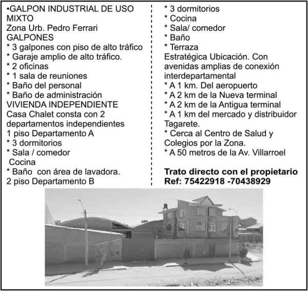 GALPON INDUSTRIAL DE USO MIXTO