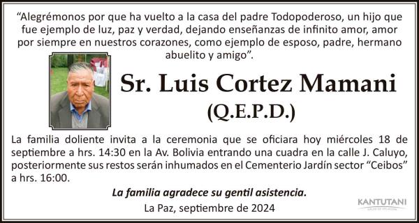 Sr. Luis Cortez Mamani