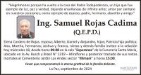 Ing. Samuel Rojas Cadima