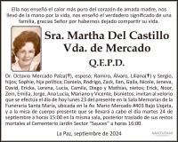 Sra. Martha Del Castillo Vda. de Mercado