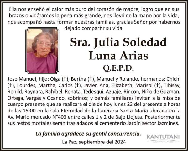 Sra. Julia Soledad Luna Arias