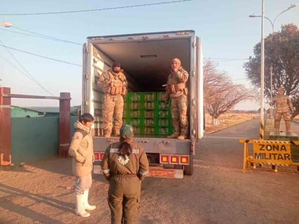 Incautan 2 camiones con mercadería de  contrabando valuado en Bs 200 mil