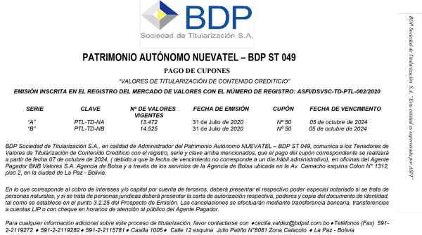 BDP Sociedad de Titularización S.A.