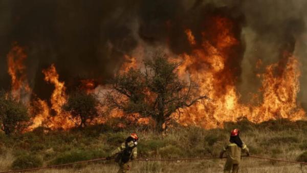 Bomberos luchan por tercer día  contra voraz incendio forestal