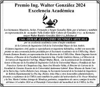 Premio Ing. Walter González 2024