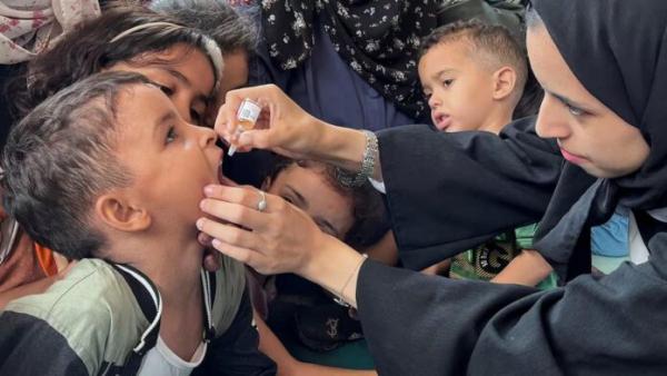 Inicia tercera fase de vacunación contra la polio en Franja de Gaza