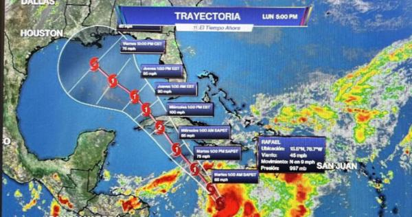 Tormenta Rafael pone en alerta Cuba, Jamaica e Islas Caimán