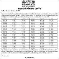 REVERSIÓN de CDPs