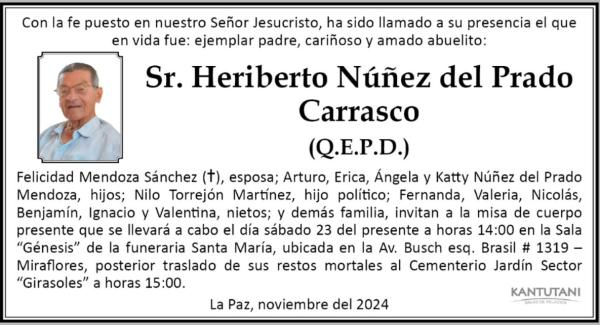 Sr. Heriberto Núñez del Prado Carrasco