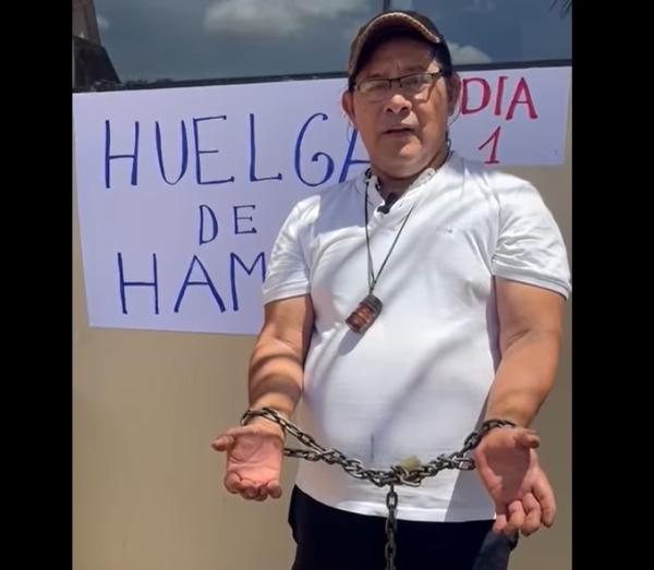 Candidato al TCP decide encadenarse  e ingresar en huelga de hambre