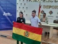 Sandoval y Ninavia reciben la bandera rumbo a los Juegos Bolivarianos