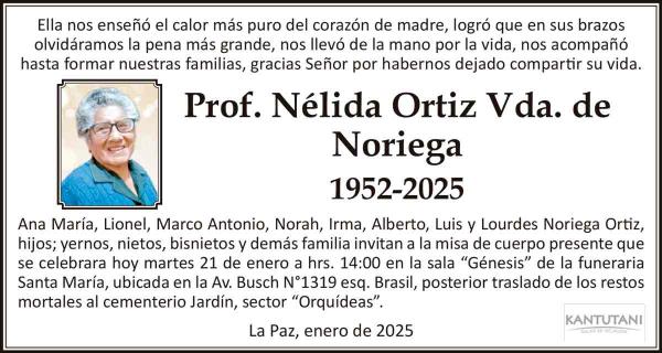 Prof. Nélida Ortiz Vda. de Noriega