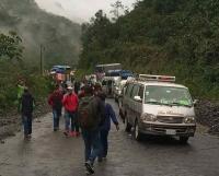 Carretera a Sud Yungas queda  intransitable debido a mazamorra