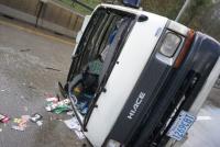 Colisión en autopista deja decena de heridos