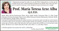 Prof. María Teresa Arze Alba